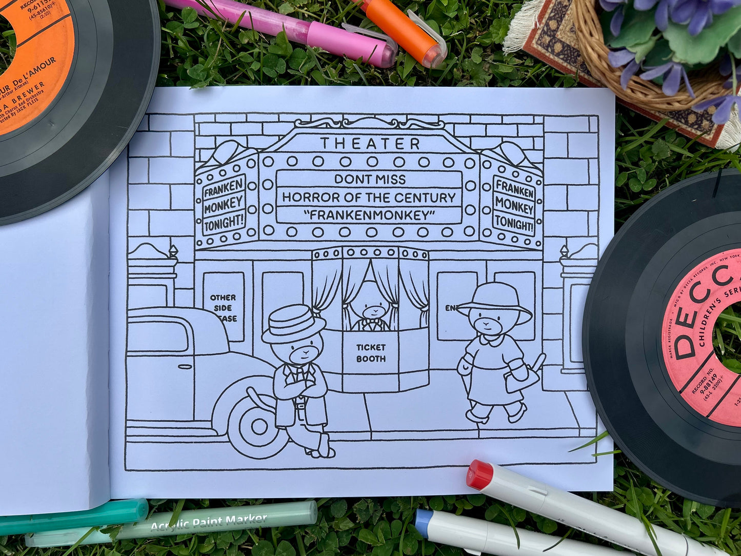 Through the Decades Coloring Book