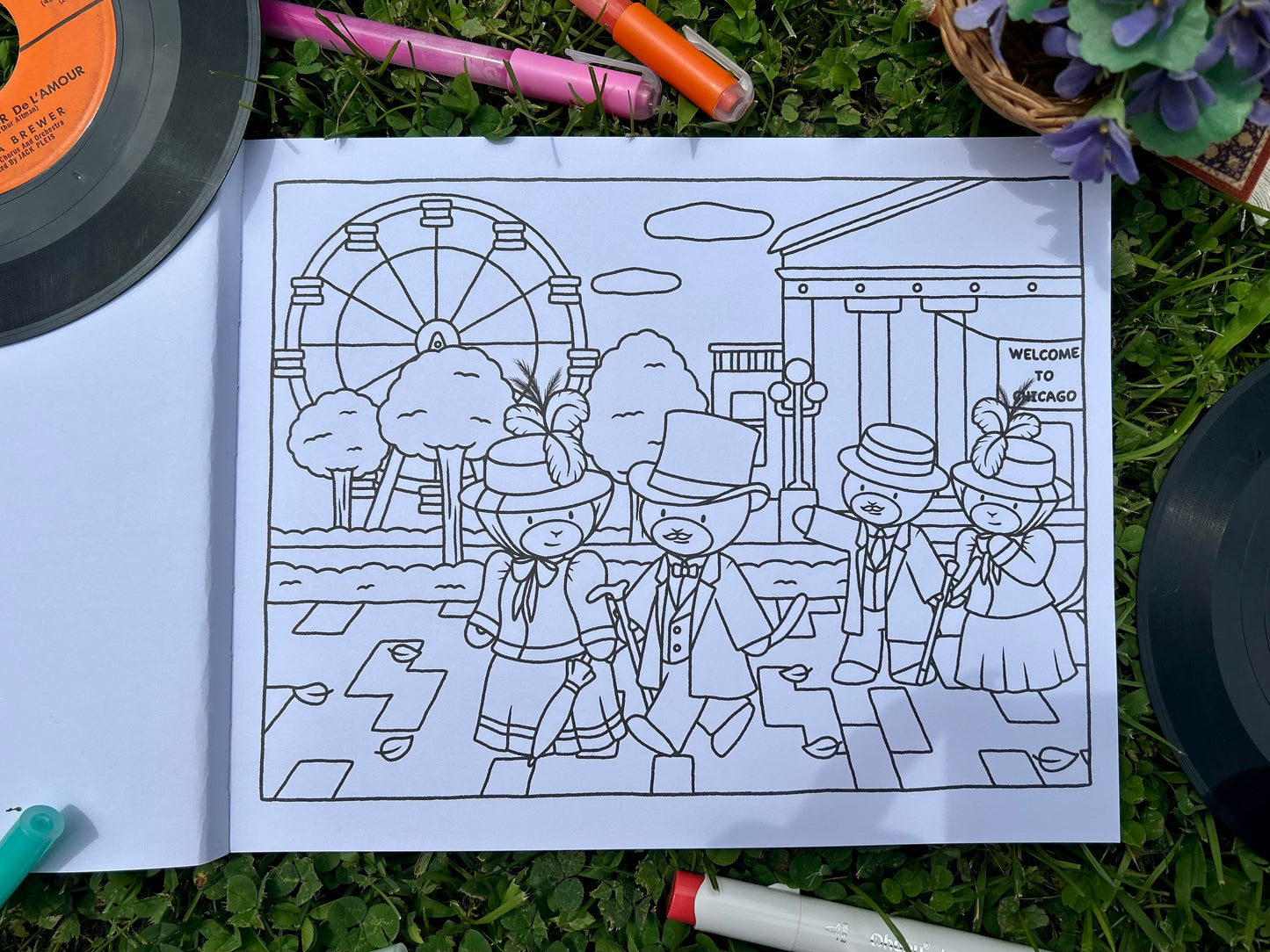 Through the Decades Coloring Book