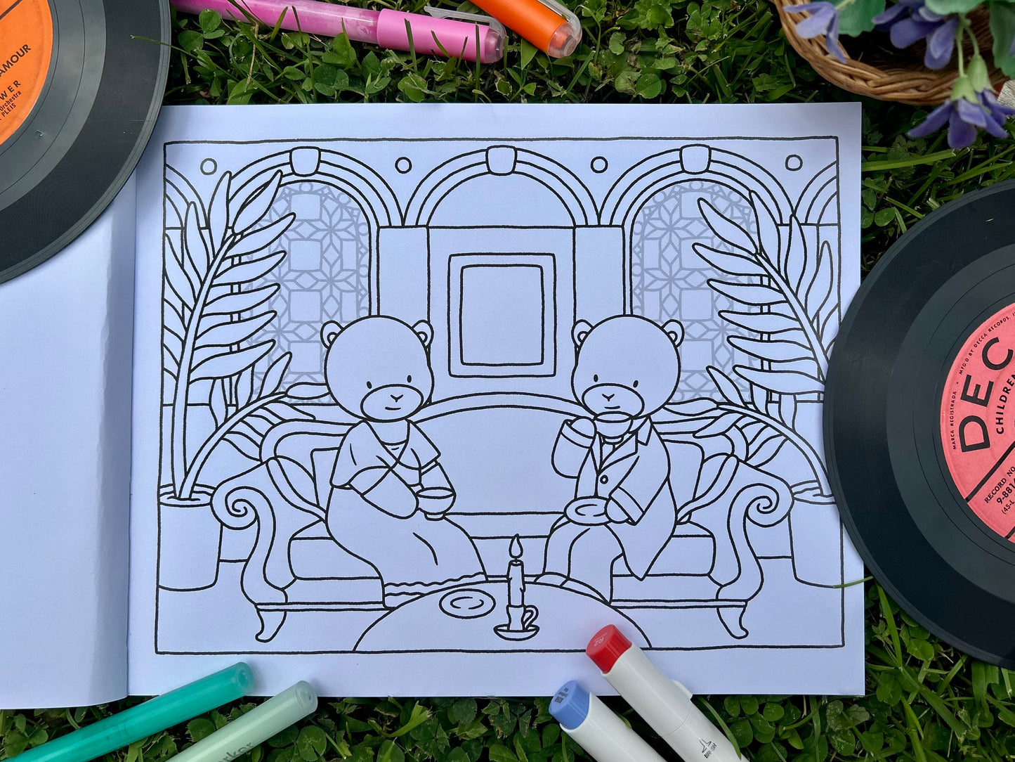 Through the Decades Coloring Book