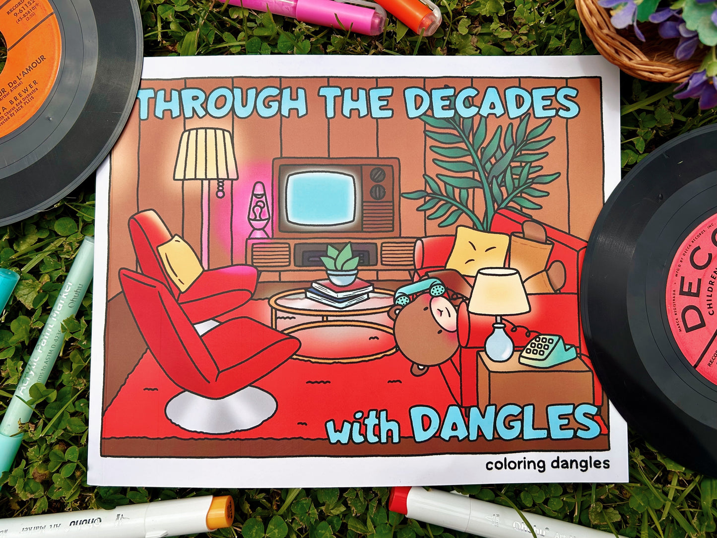Through the Decades Coloring Book