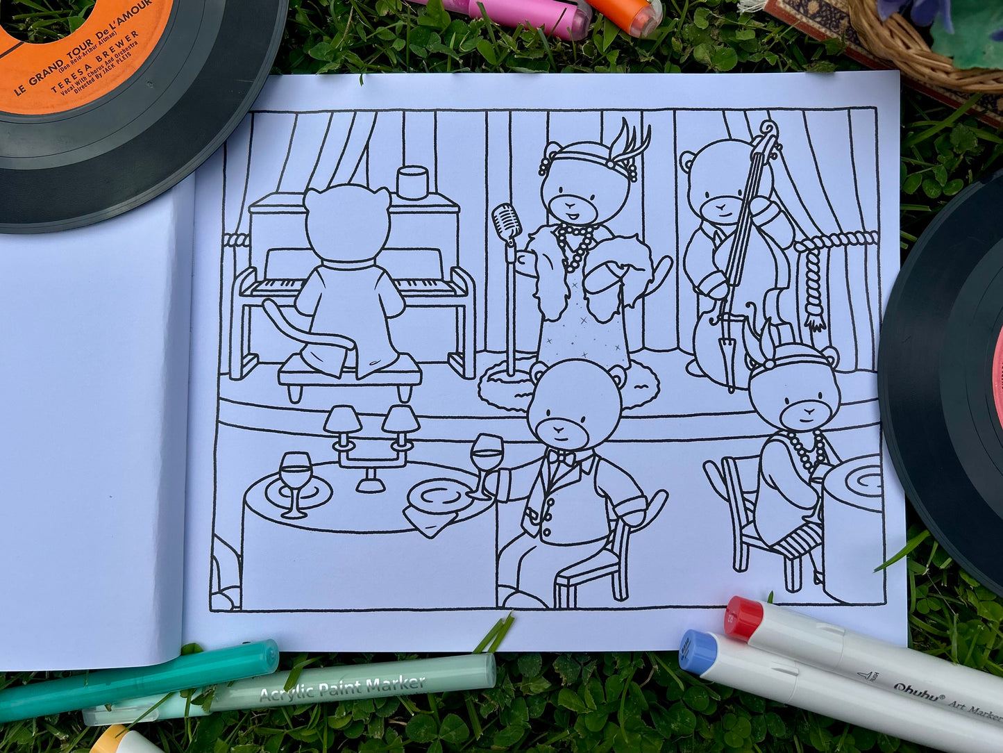 Through the Decades Coloring Book