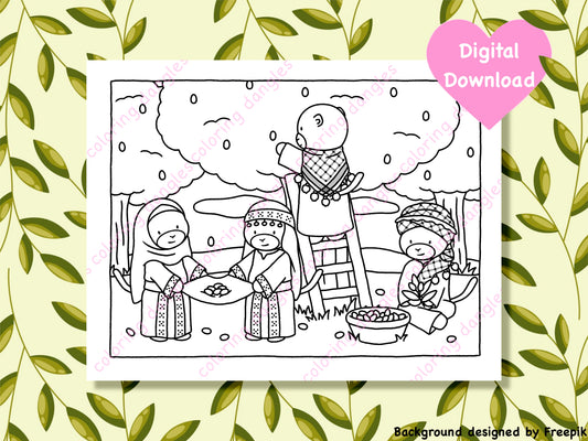 Palestine Donation Coloring Page - Digital Download